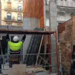 Obra de vivienda entre medianeras en Barcelona